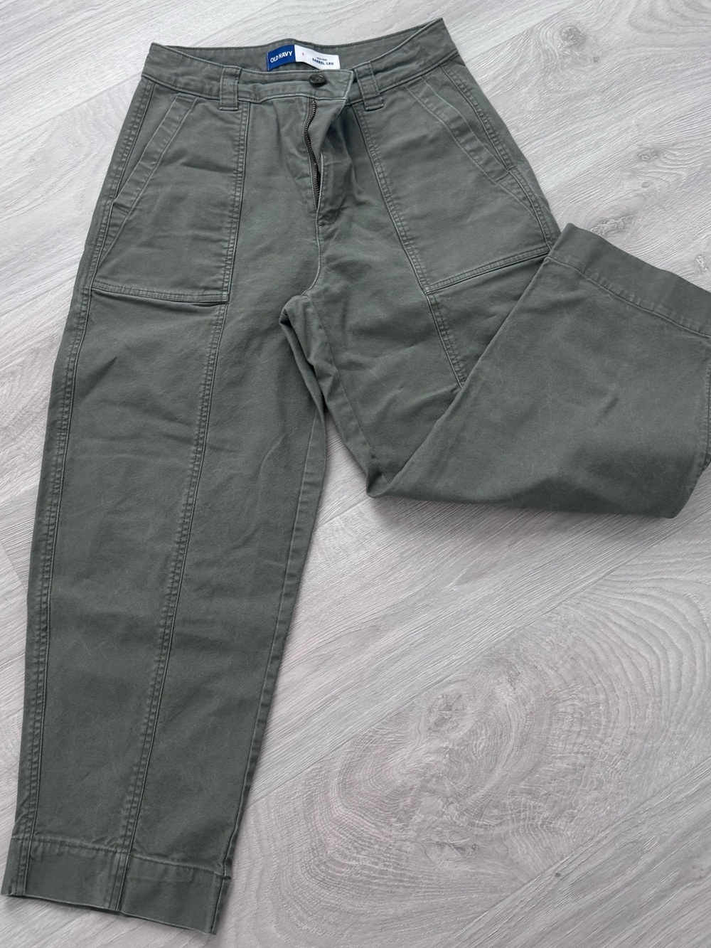 Old Navy Olive Barrel Jeans